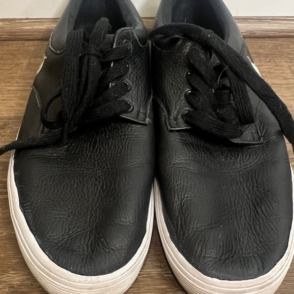 Polo Ralph Lauren Felton Leather Men's Low-Top Casual Sneakers, Black/White, 12 - Picture 6 of 13